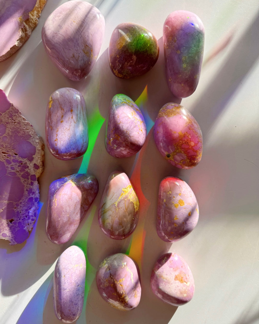 Phosphosiderite Palm Stones - AAA Baltic Mermaid
