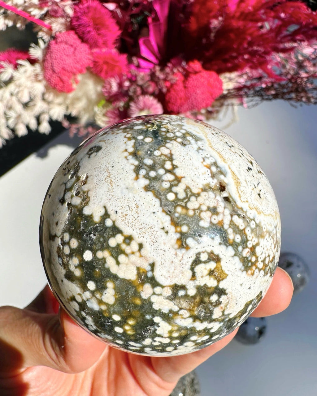 Ocean Jasper Sphere Baltic Mermaid