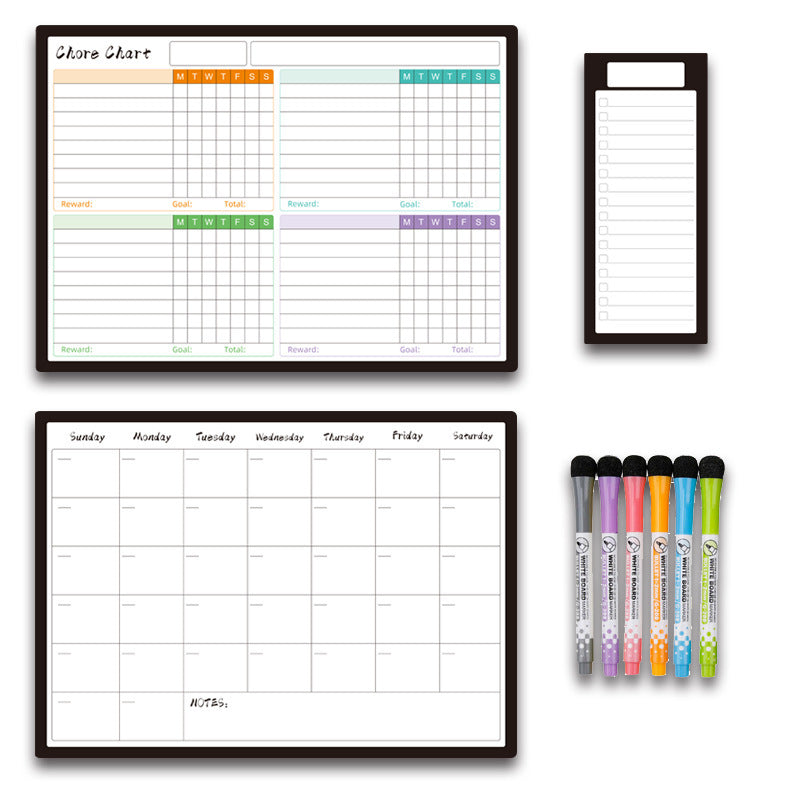 Calendar Magnetic White-board Wall Sticker Learning Schedule Refridgerator Magnets Message Board FLIPSTYLEZLLC