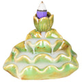 Green Lotus Backflow Incense Burner Sacred Crystals