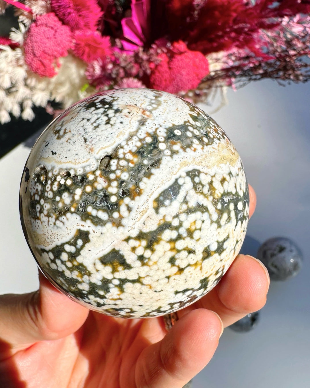 Ocean Jasper Sphere Baltic Mermaid