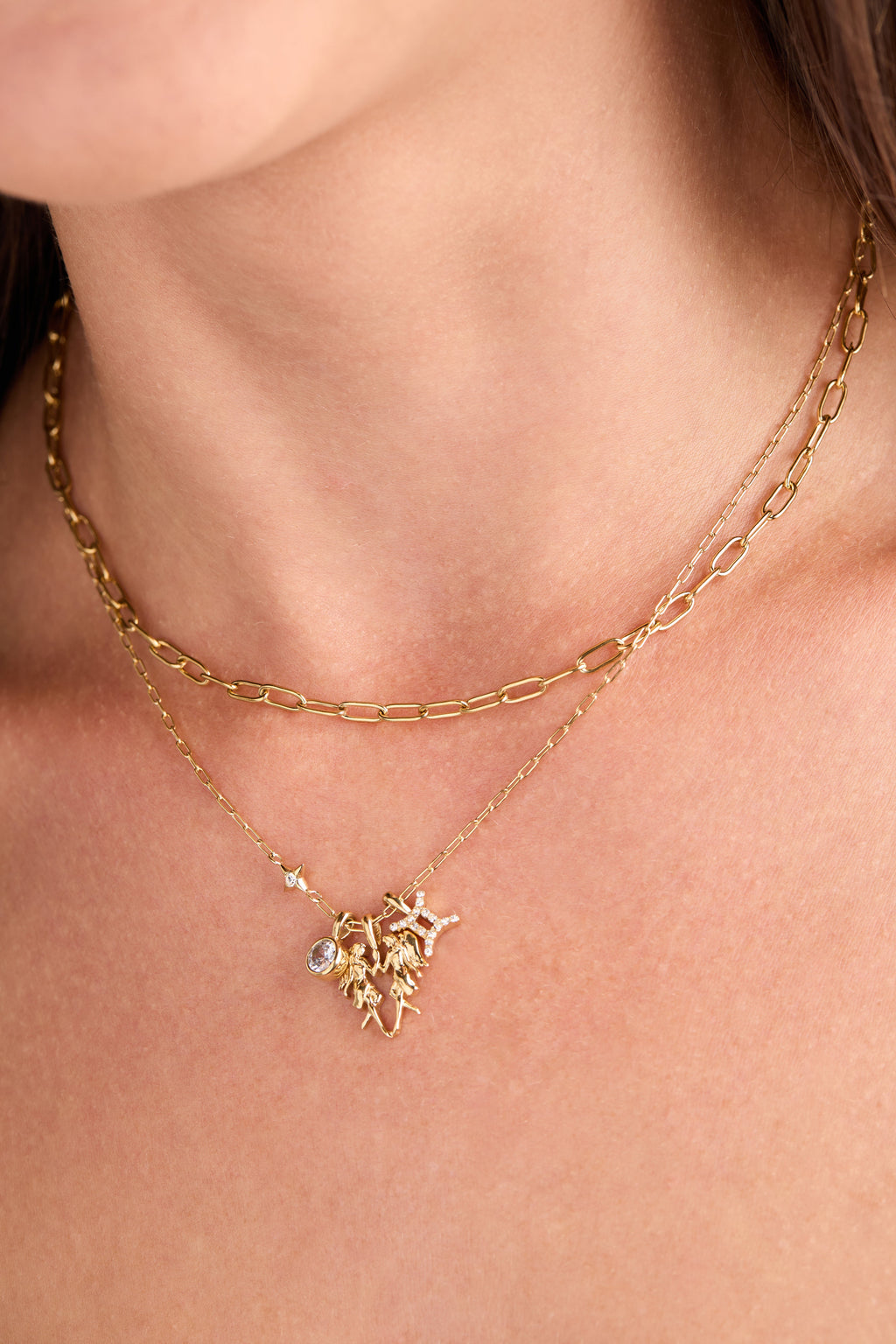 Gemini Zodiac Charm Cluster Necklace ALEX AND ANI