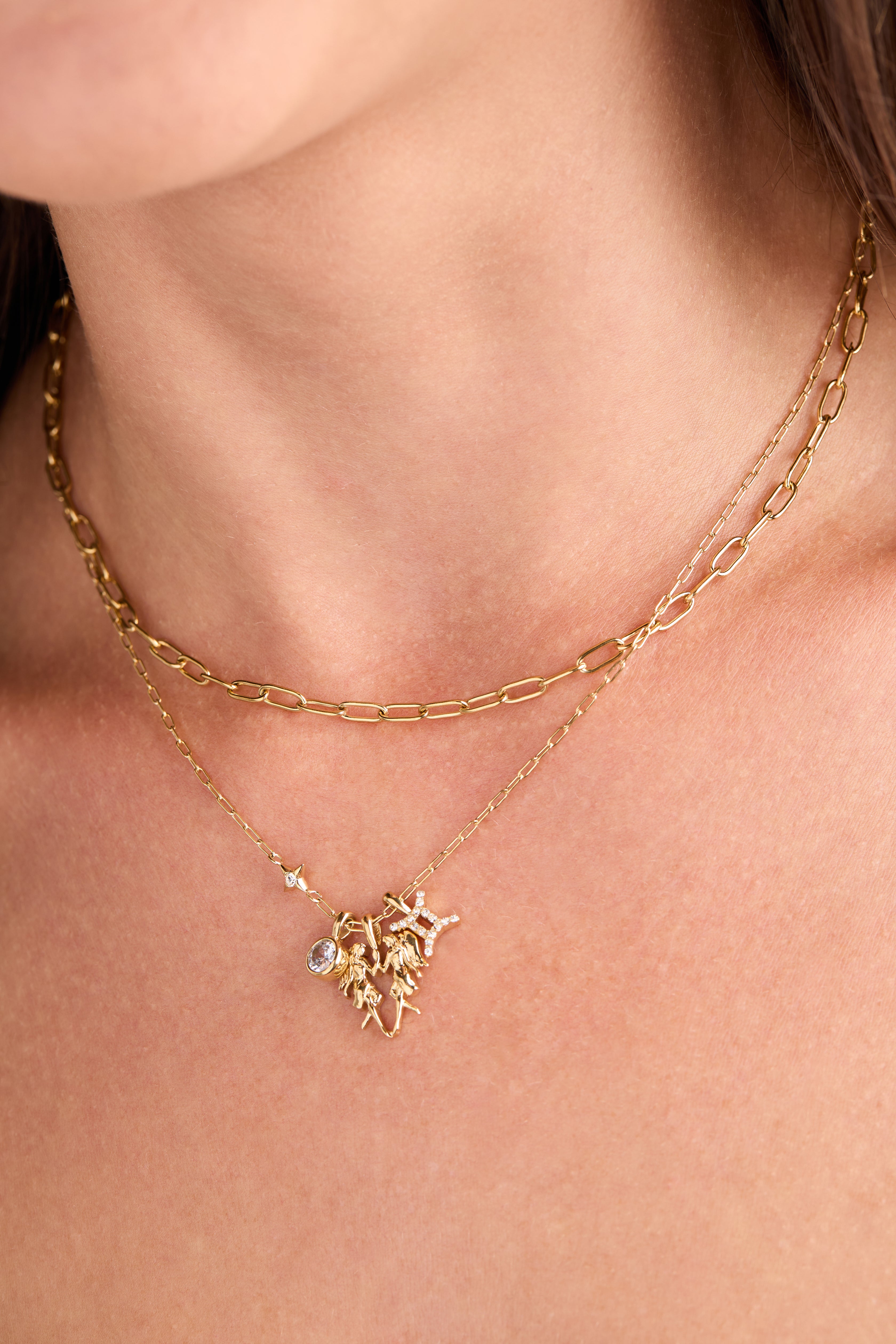 Gemini Zodiac Charm Cluster Necklace ALEX AND ANI