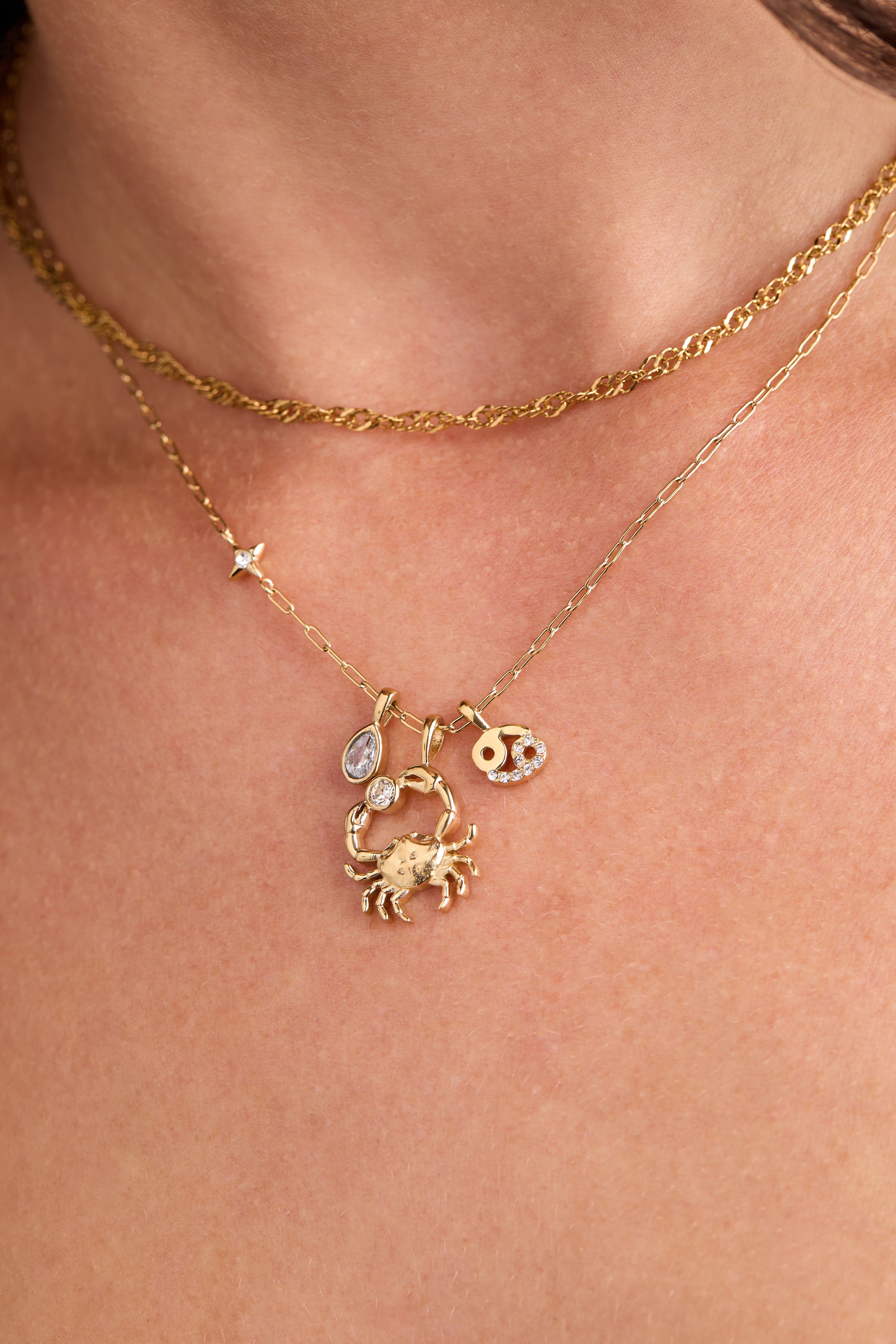 Cancer Zodiac Charm Cluster Necklace ALEX AND ANI