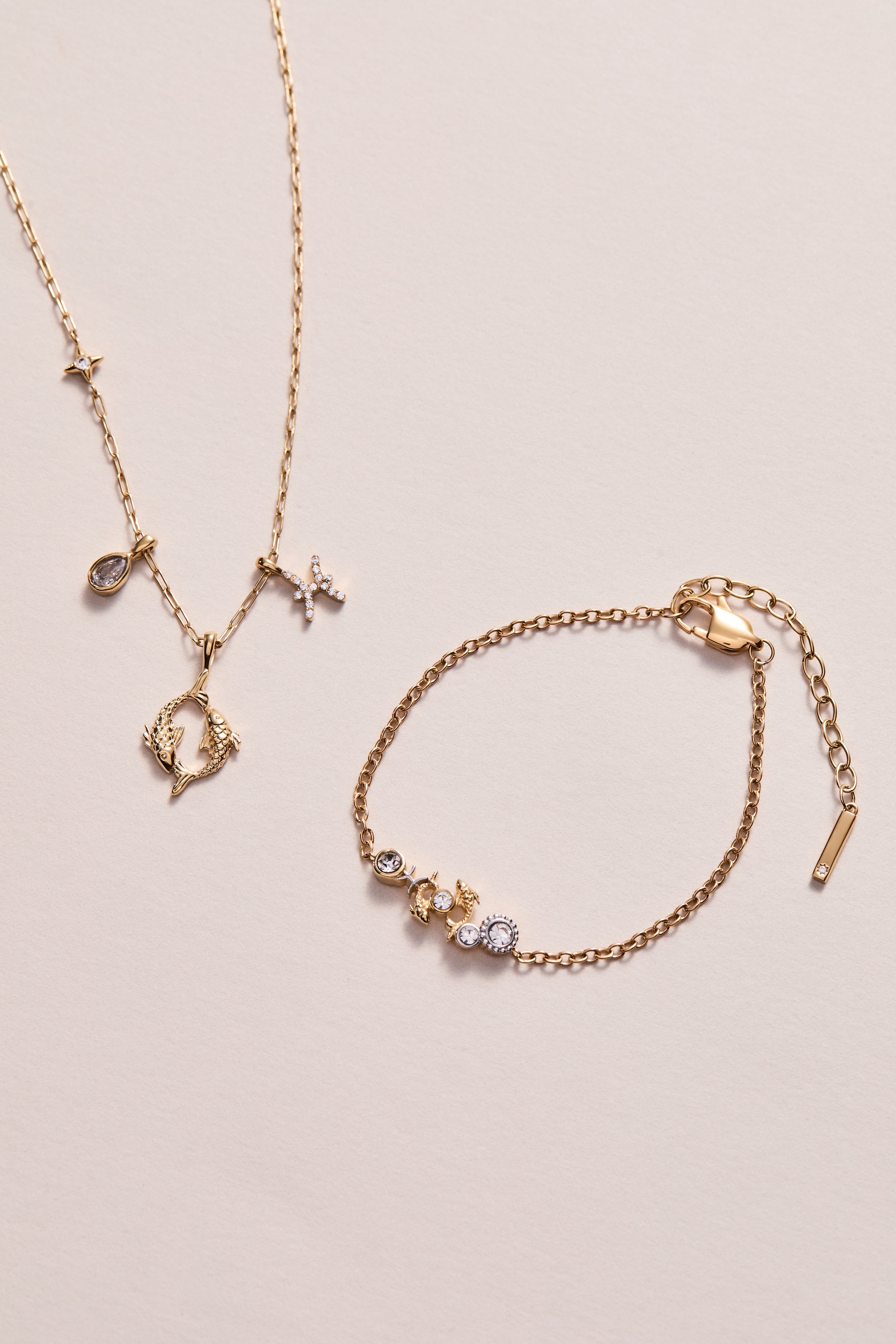 Pisces Zodiac Charm Cluster Necklace ALEX AND ANI