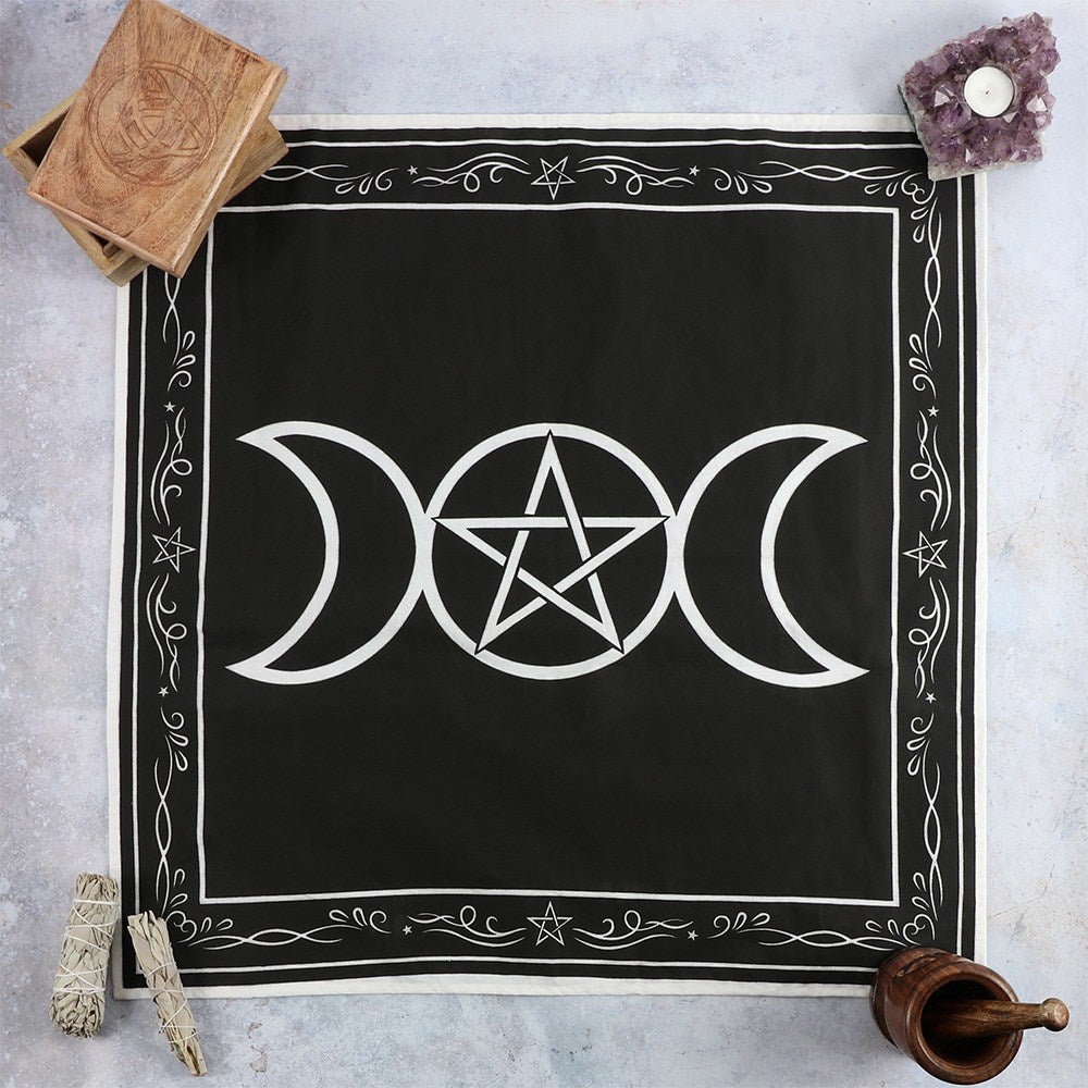 Triple Moon Goddess Altar Cloth Enchanted Jewelry & Gifts