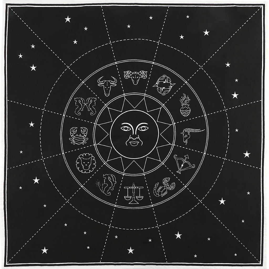 Zodiac Crystal Grid Altar Cloth Enchanted Jewelry & Gifts