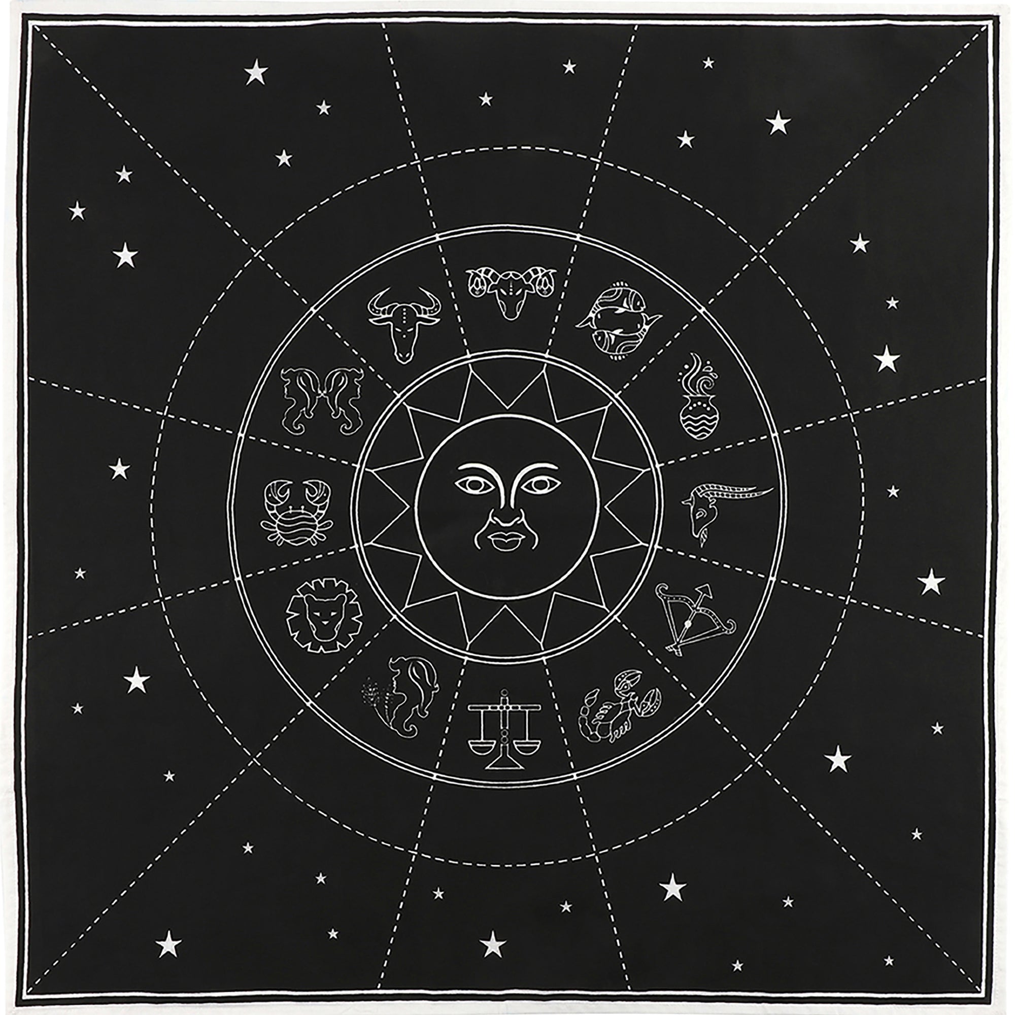 Zodiac Crystal Grid Altar Cloth Enchanted Jewelry & Gifts