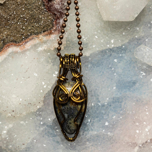 Agate Wire Wrap Pendant Crystal Destiny