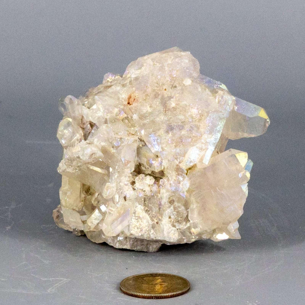 Angel Aura Quartz Crystal Point Cluster Iridescent Crystal Destiny