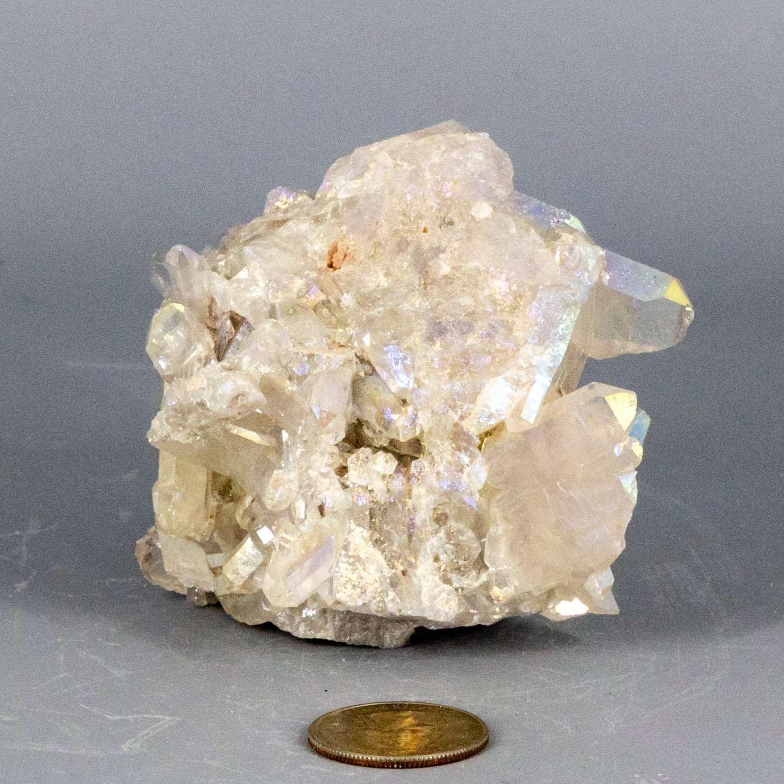 Angel Aura Quartz Crystal Point Cluster Iridescent Crystal Destiny
