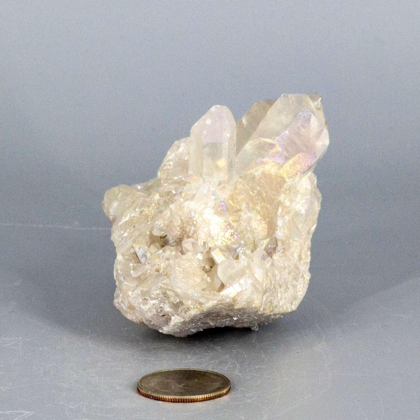Angel Aura Quartz Crystal Point Cluster Iridescent Crystal Destiny
