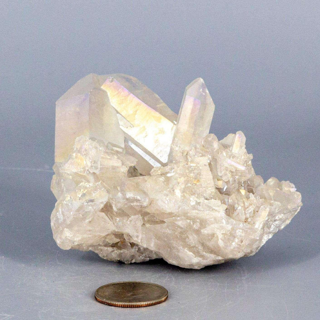 Angel Aura Quartz Crystal Point Cluster Iridescent Crystal Destiny