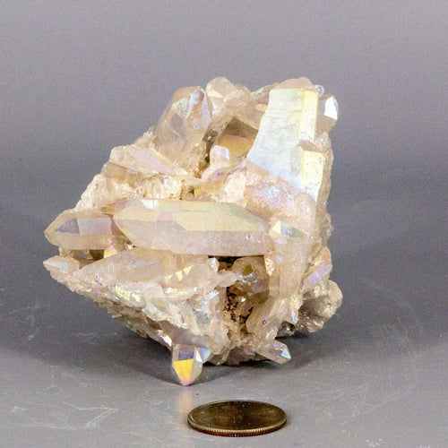 Angel Aura Quartz Crystal Point Cluster Iridescent Crystal Destiny