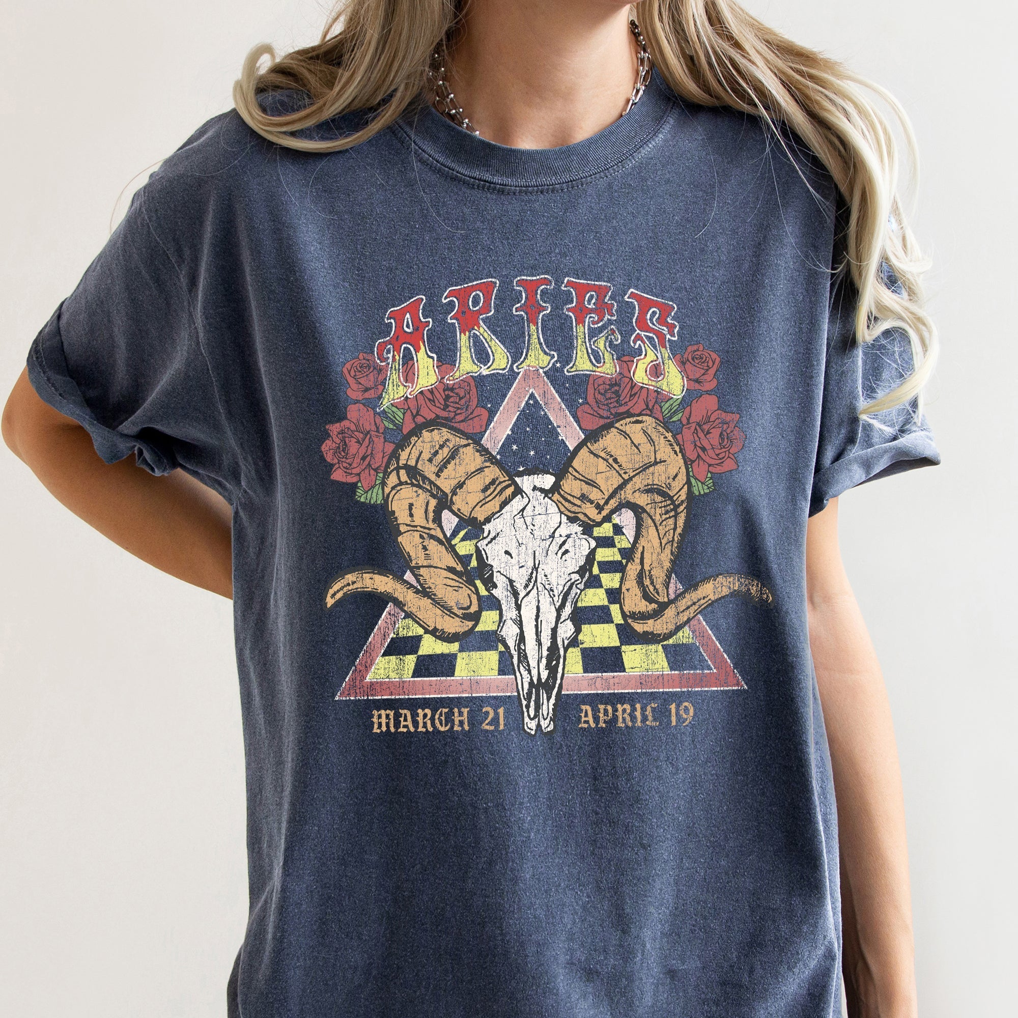 Aries Zodiac Comfort Colors Tees, Horoscope, Astrology Refinery No. 1