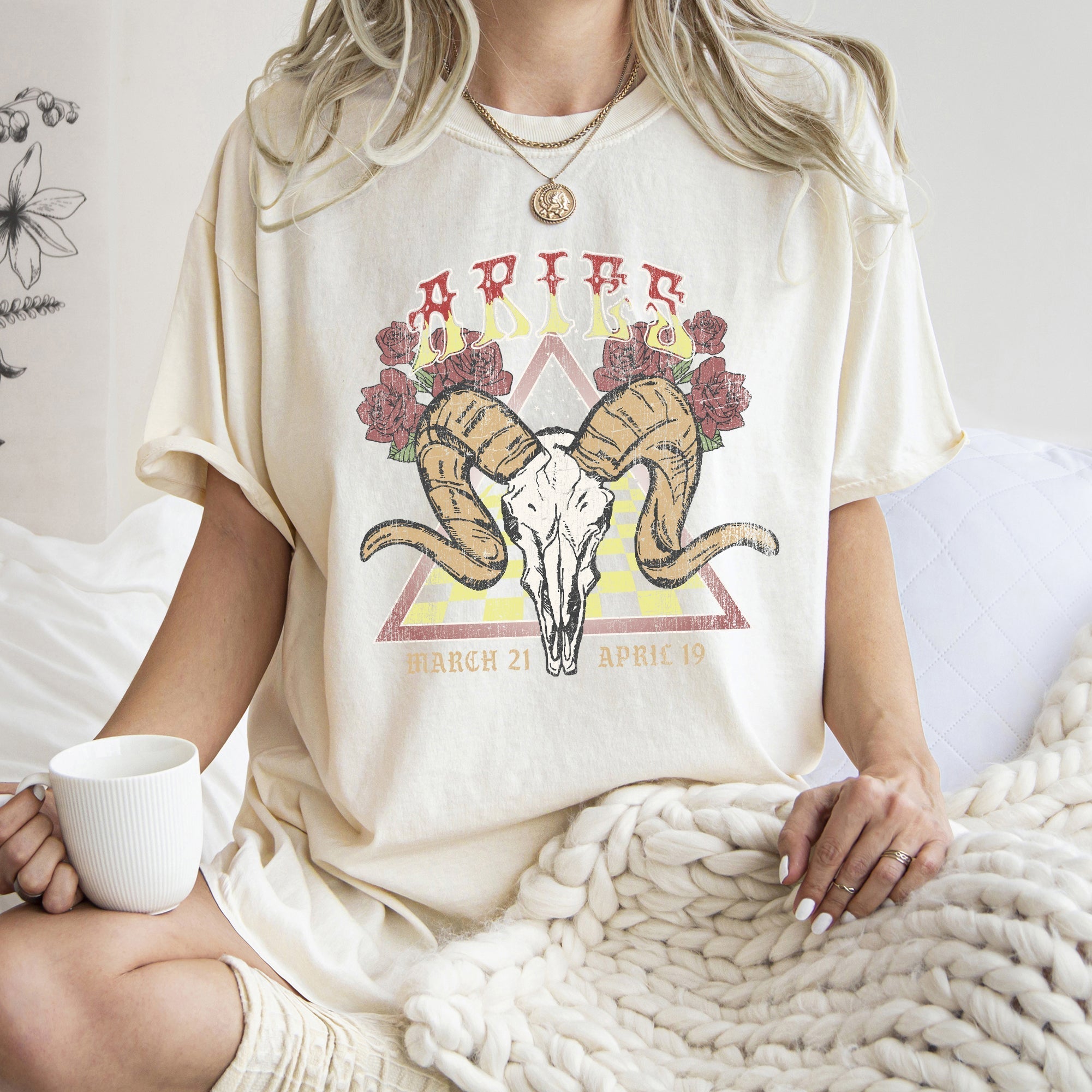 Aries Zodiac Comfort Colors Tees, Horoscope, Astrology Refinery No. 1