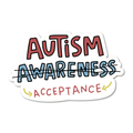 Autism Acceptance Vinyl Sticker Mouthy Broad