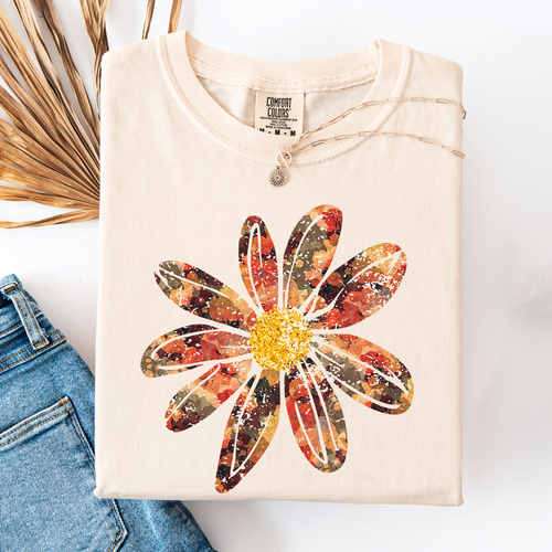 Autumn Flower Beautiful Fall Floral Vintage Boho Garden Illustration Comfort Colors Tee Refinery No. 1