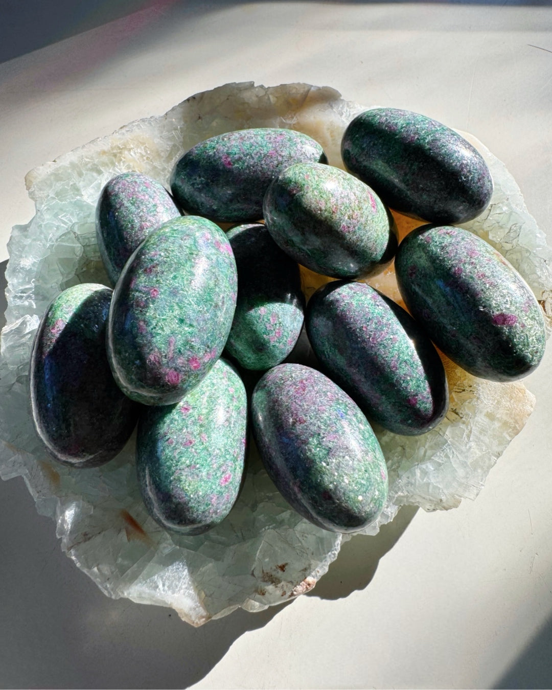 Ruby in Fuchsite Lingams Baltic Mermaid