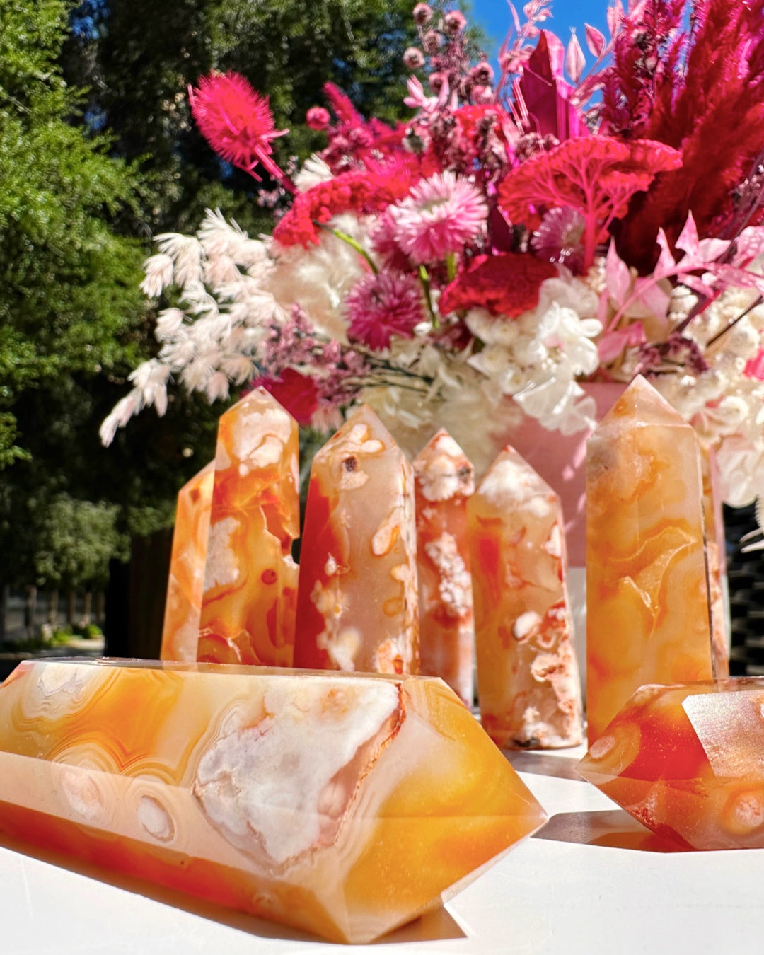 Carnelian Flower Agate Towers Baltic Mermaid