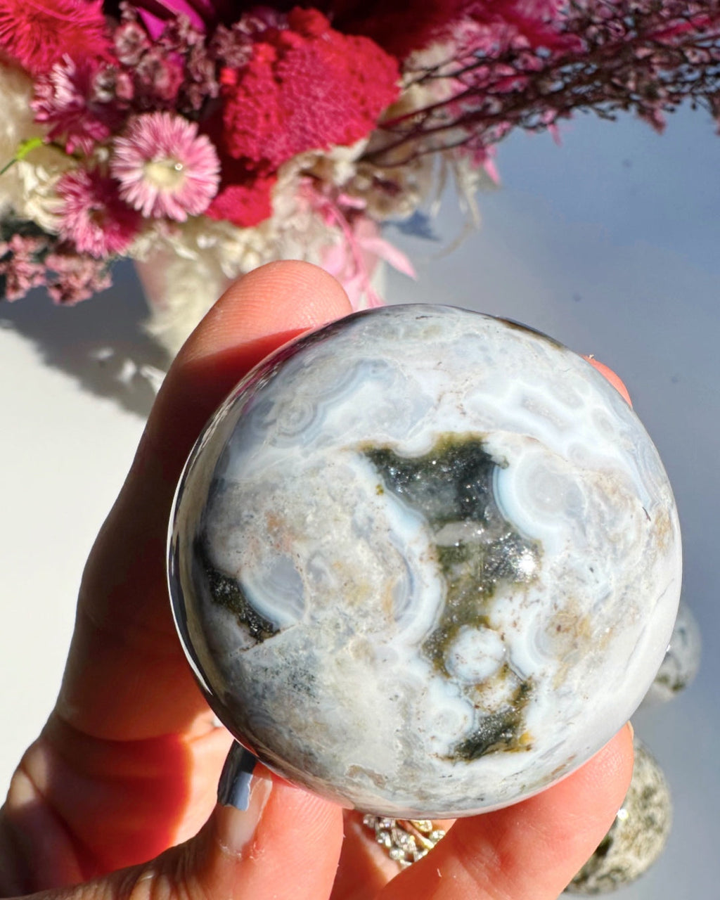 Ocean Jasper Sphere Baltic Mermaid