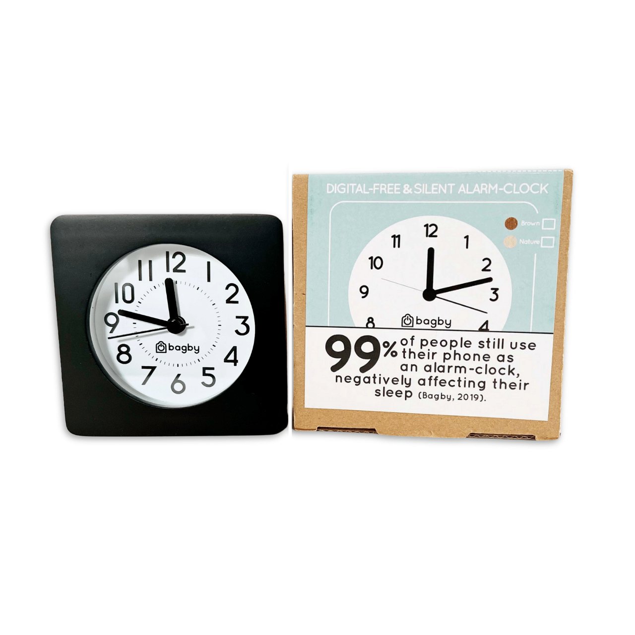 Bagby CLASSIC - Silent Alarm Clock Bagby