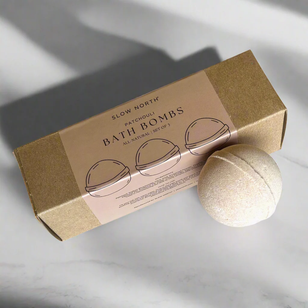 Natural Bath Bomb Set - Patchouli (Set of 3) Slow North