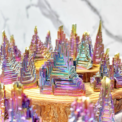 Bismuth Crystal Freeform Castle Iridescent Rainbow Crystal Destiny