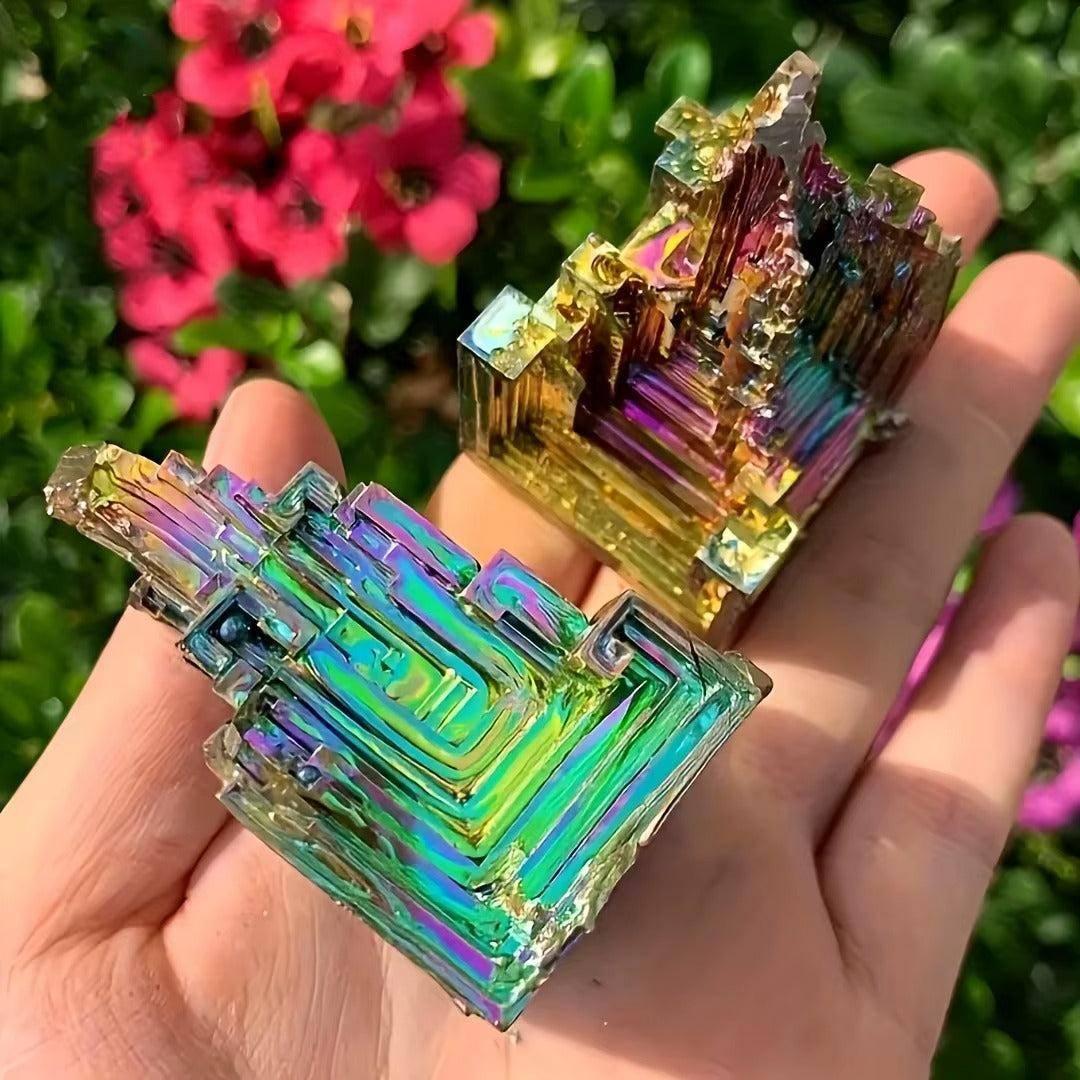 Bismuth Crystal Freeform Castle Iridescent Rainbow Crystal Destiny