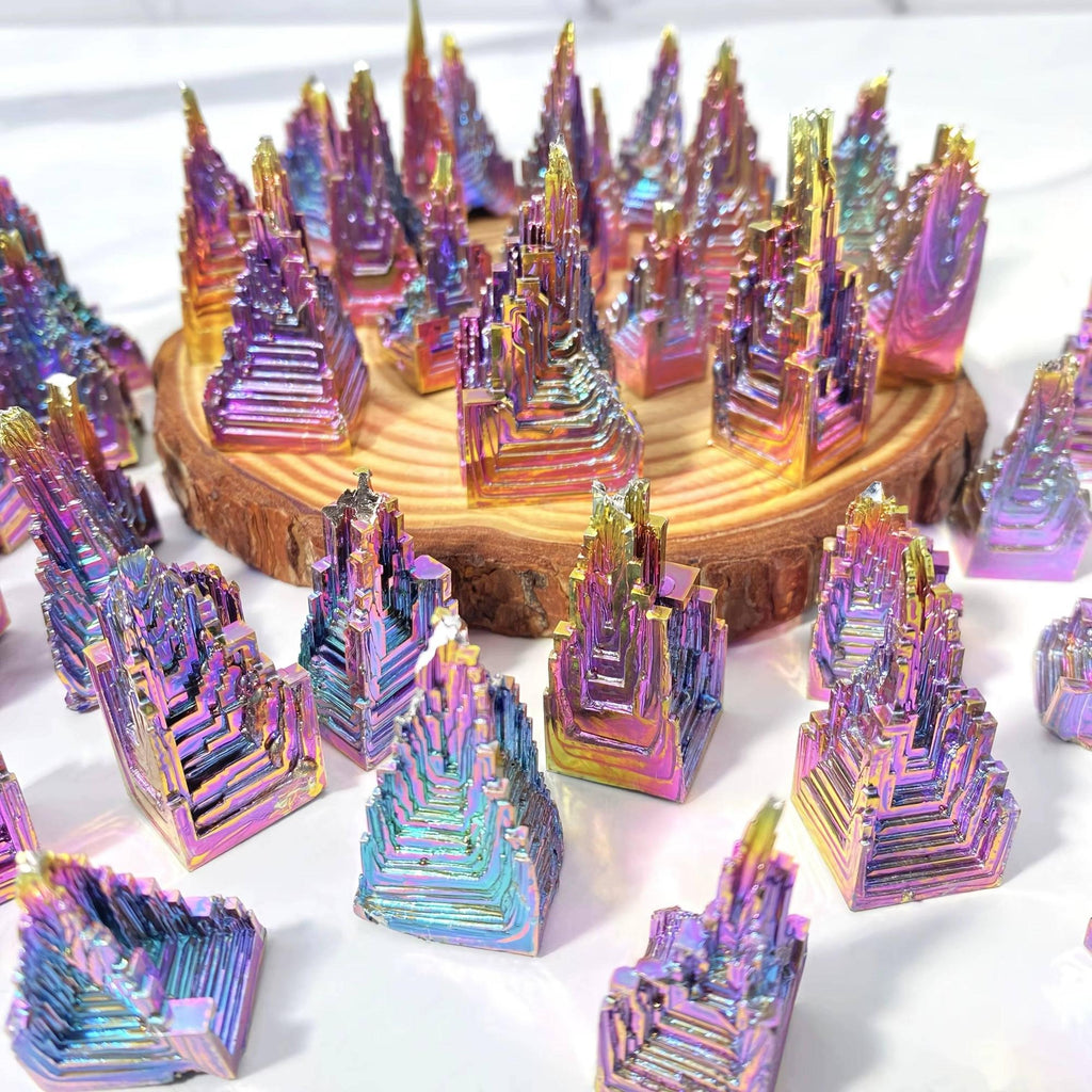 Bismuth Crystal Freeform Castle Iridescent Rainbow Crystal Destiny