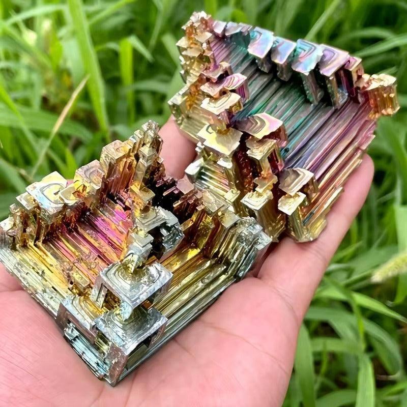 Bismuth Crystal Freeform Castle Iridescent Rainbow Crystal Destiny