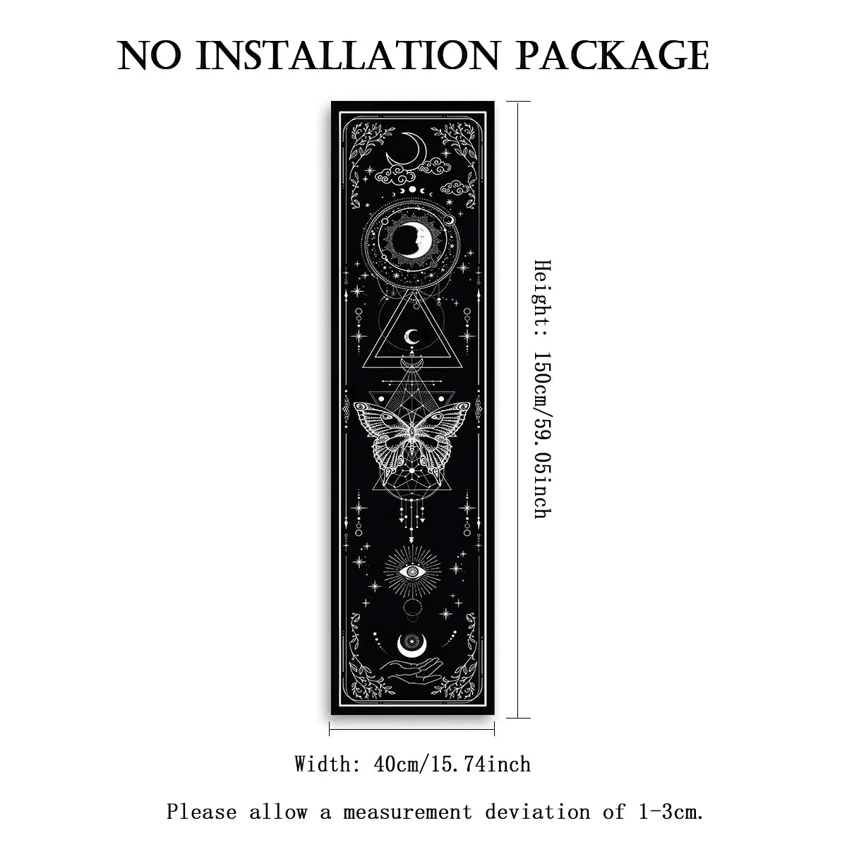 Witchy Sun & Moon Banner Tapestry Green Witch Creations