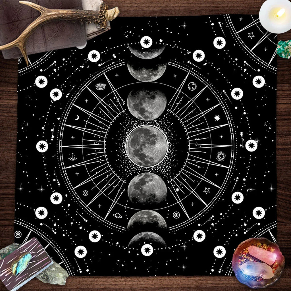 Moon Phase Altar Cloth Green Witch Creations