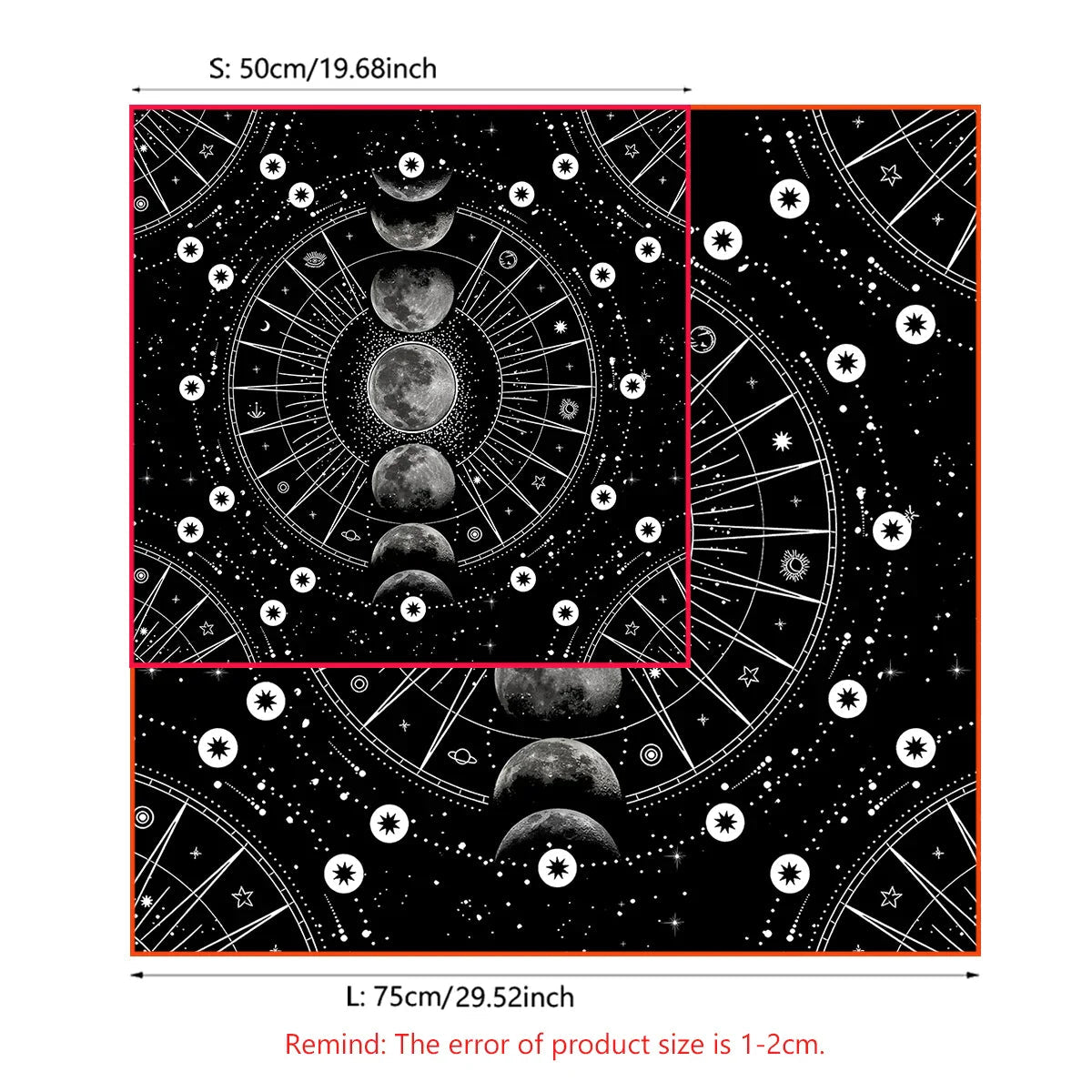 Moon Phase Altar Cloth Green Witch Creations