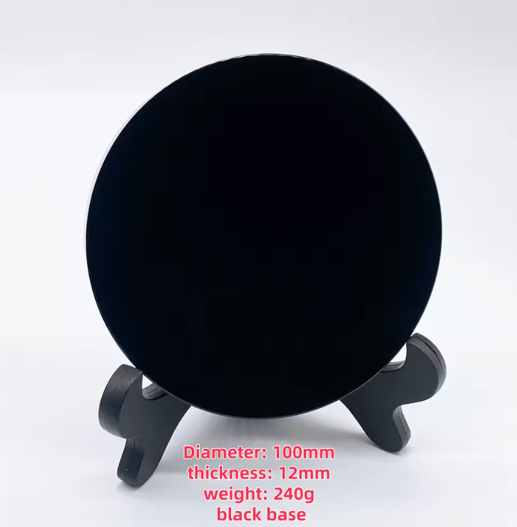 Black Obsidian Mirror Green Witch Creations