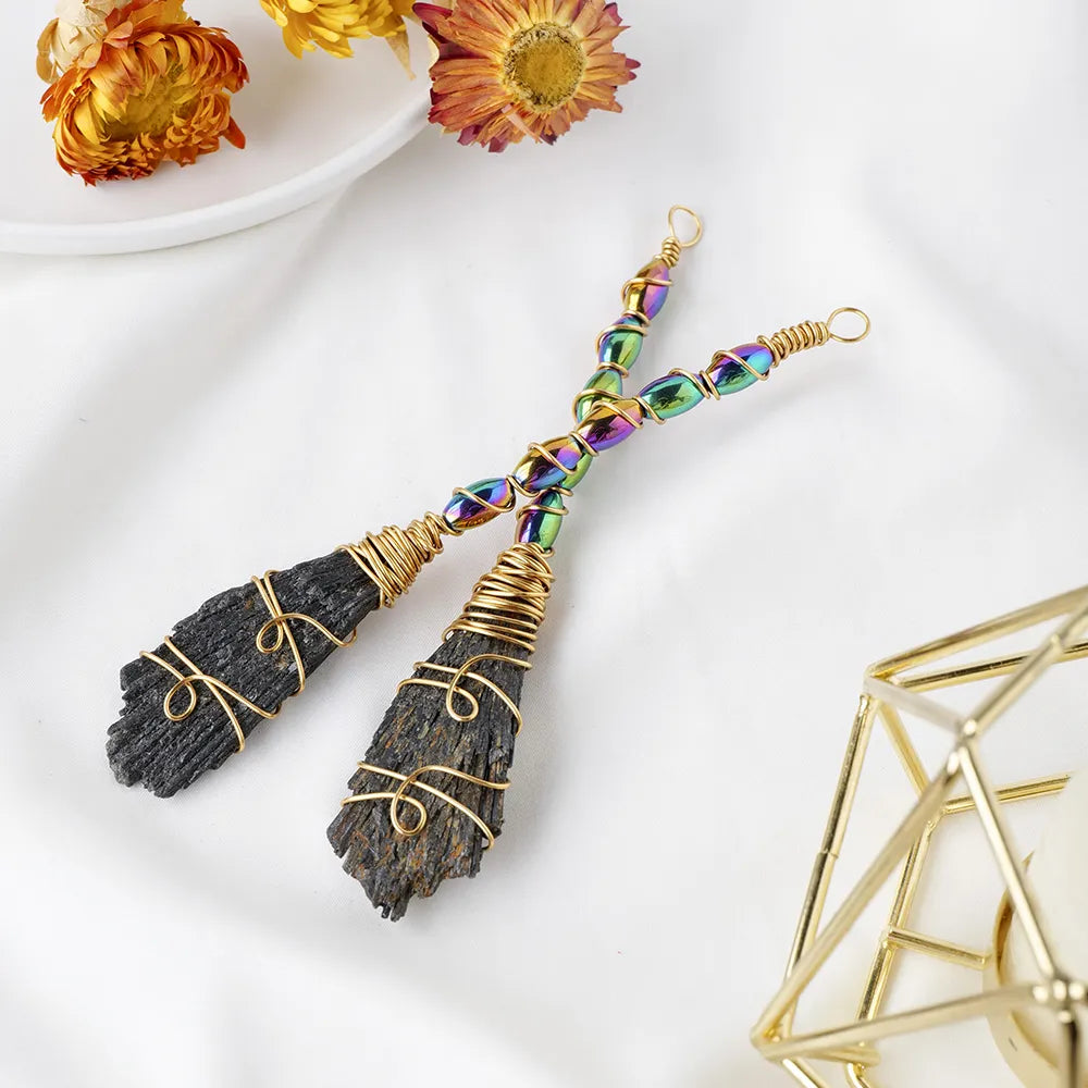 Crystal Wire Wrap Brooms Green Witch Creations