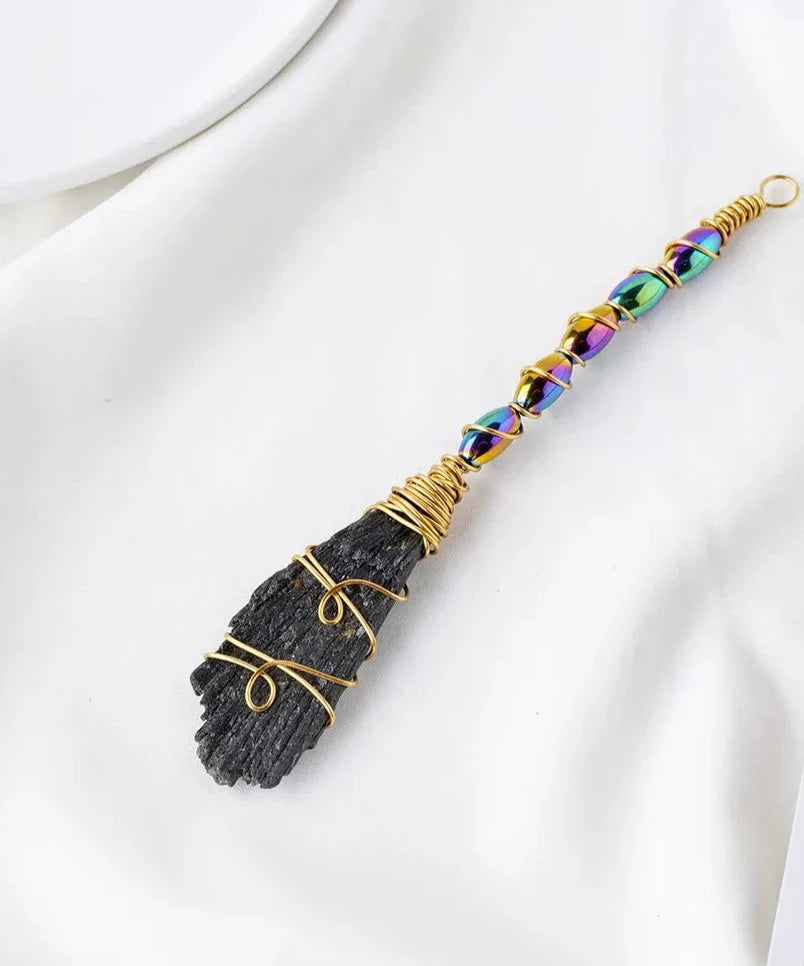 Crystal Wire Wrap Brooms Green Witch Creations