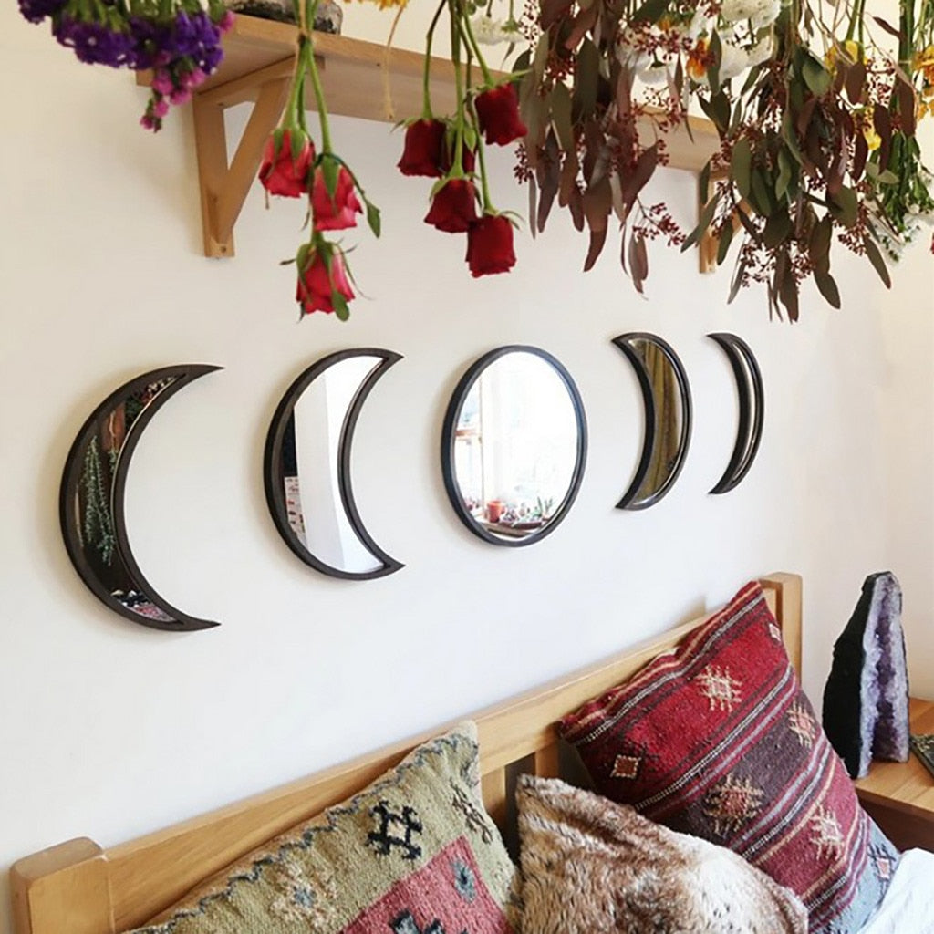 Moon Phase Wall Mirrors Green Witch Creations