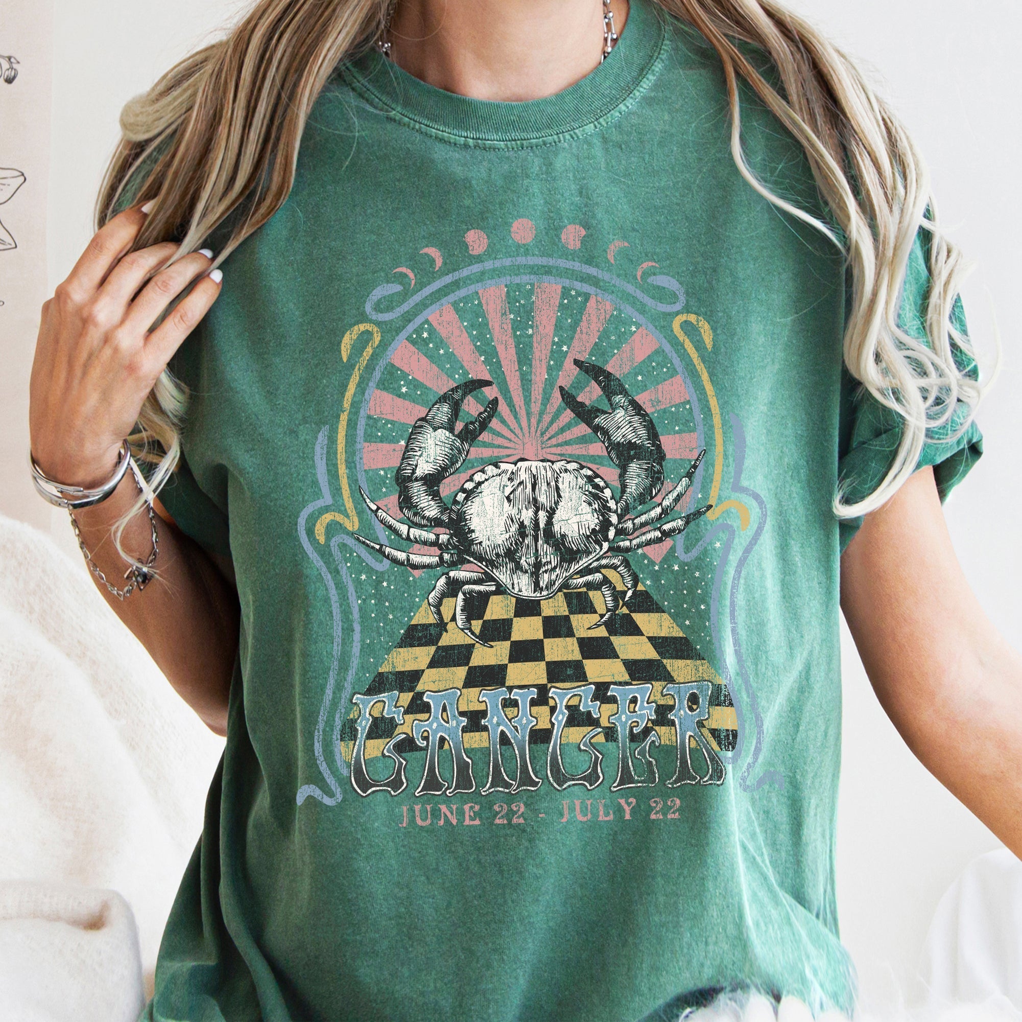 Cancer Zodiac Comfort Colors Tees, Horoscope, Astrology Refinery No. 1