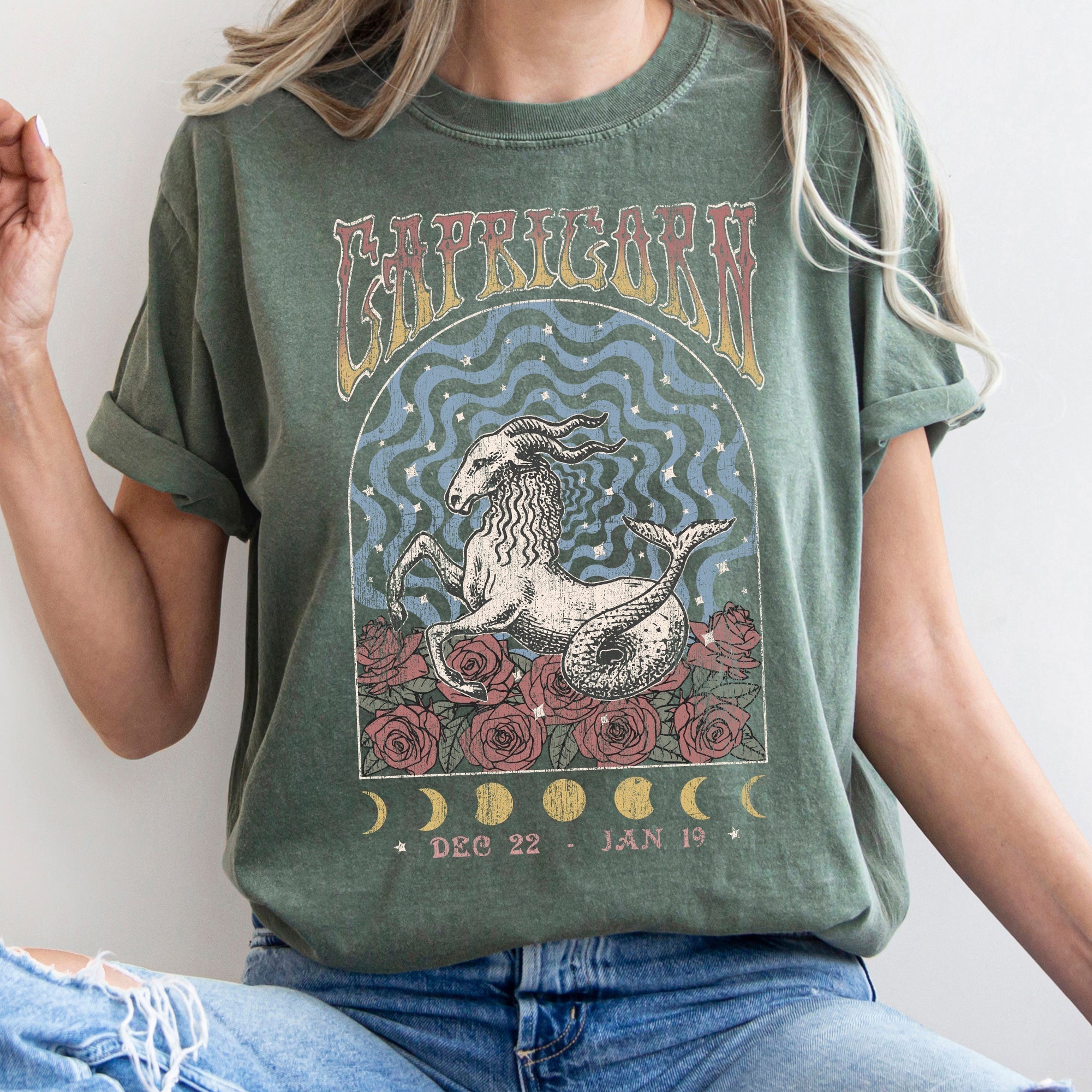 Capricorn Zodiac Comfort Colors Tees, Horoscope, Astrology Refinery No. 1