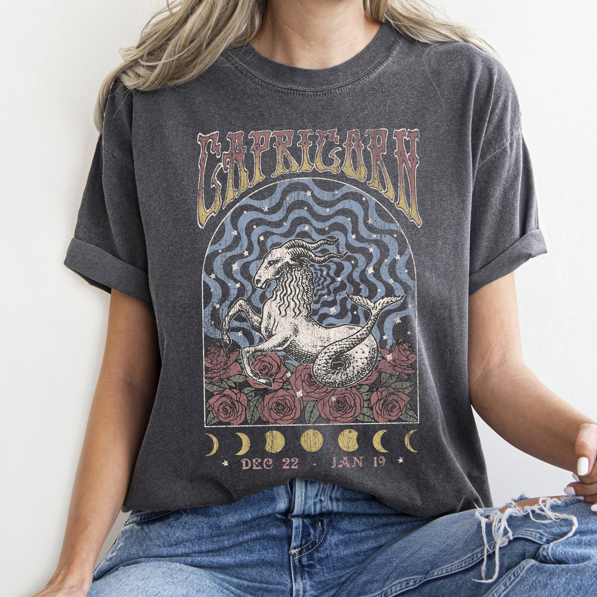 Capricorn Zodiac Comfort Colors Tees, Horoscope, Astrology Refinery No. 1