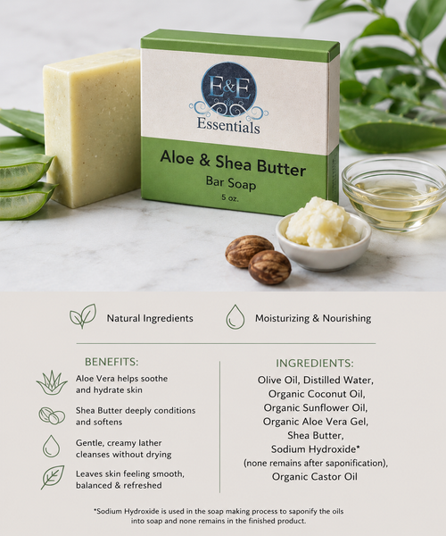 Aloe & Shea Butter Bar Soap E & E Essentials
