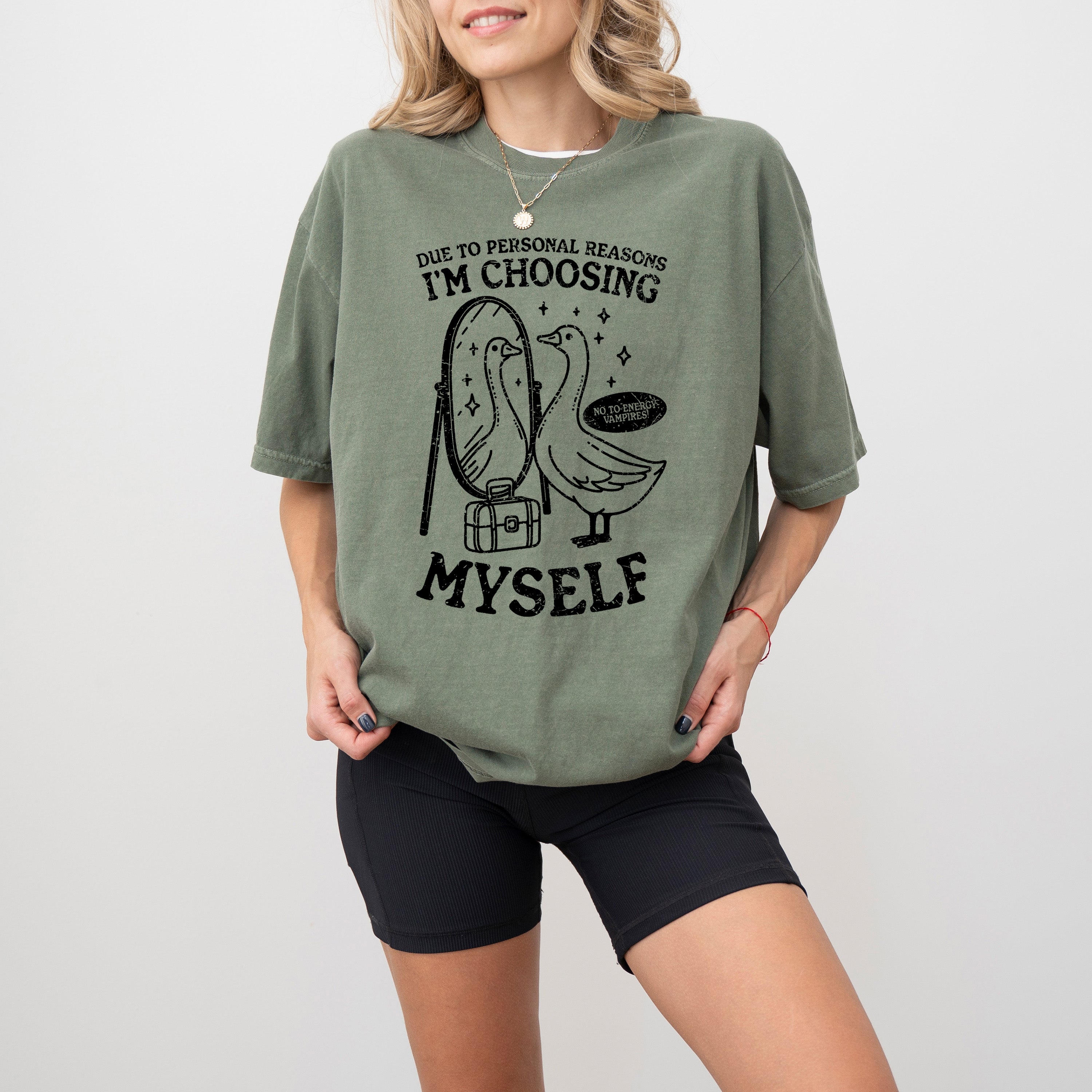 Choosing Myself, Good, Mental Health, Self Care, Funny, Aesthetic, Meme, Tshirt Comfort Colors T-Shirt Refinery No. 1