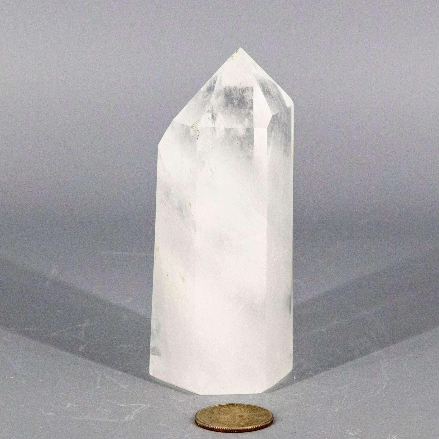 Clear Quartz Crystal Tower Polished Crown Chakra Stone Crystal Destiny