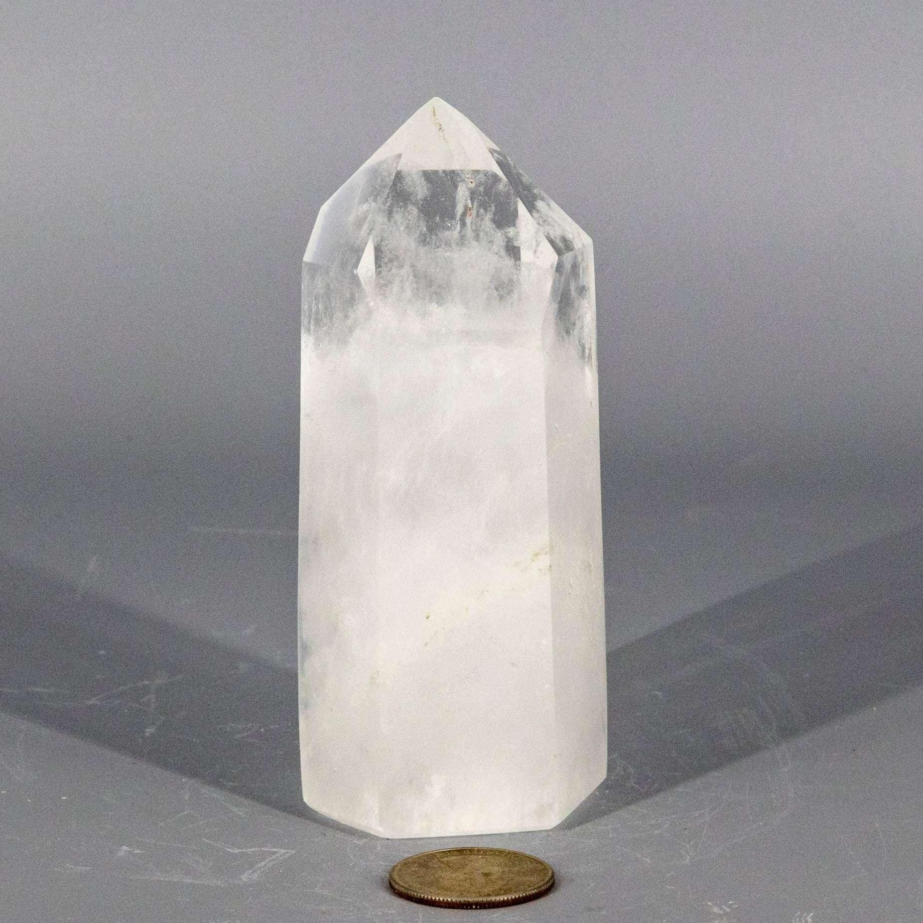 Clear Quartz Crystal Tower Polished Crown Chakra Stone Crystal Destiny