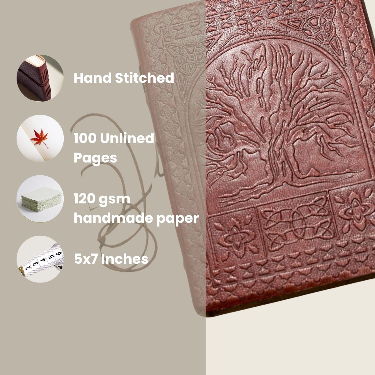 Tree Of Life Handmade Leather Journal Soothi