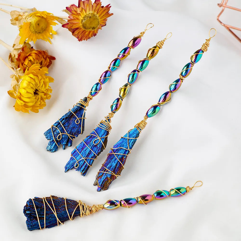 Crystal Wire Wrap Brooms Green Witch Creations