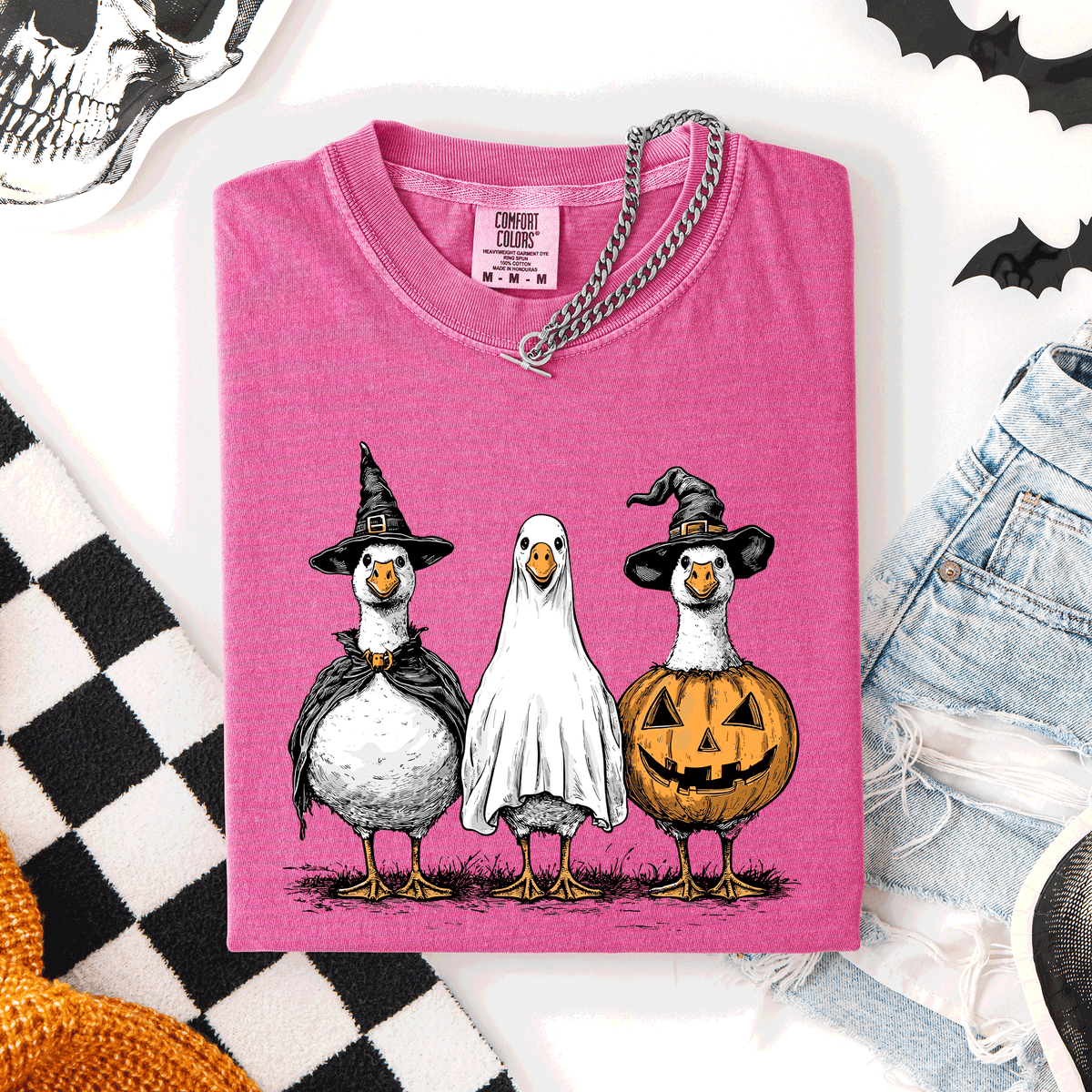 Cute Halloween Geese Spooky Season Parade Edition Limited Release Exclusive Comfort Colors Tee Refinery No. 1