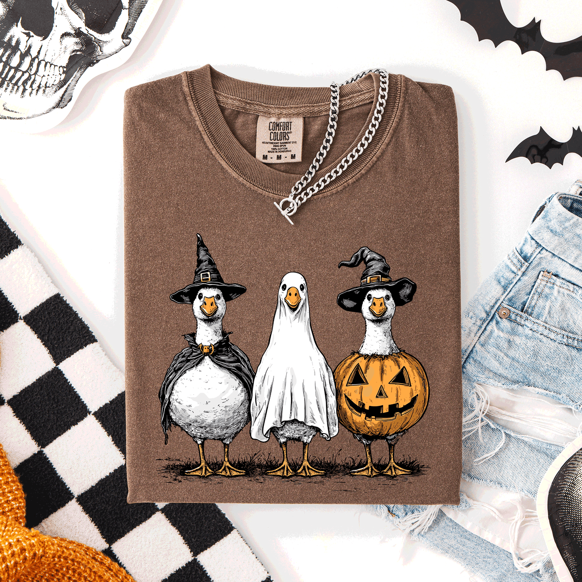 Cute Halloween Geese Spooky Season Parade Edition Limited Release Exclusive Comfort Colors Tee Refinery No. 1
