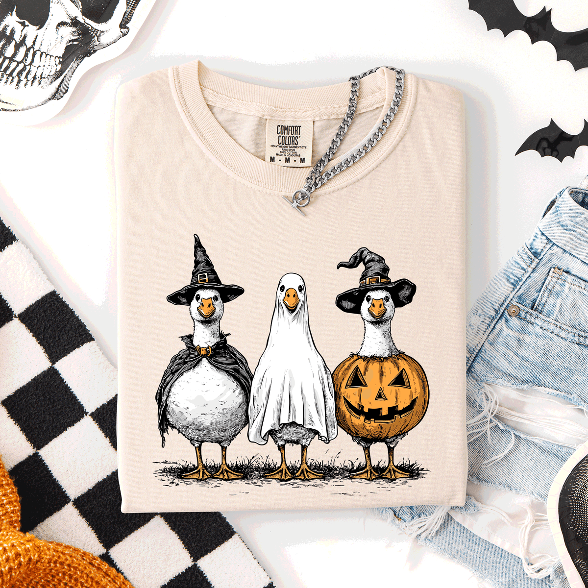Cute Halloween Geese Spooky Season Parade Edition Limited Release Exclusive Comfort Colors Tee Refinery No. 1